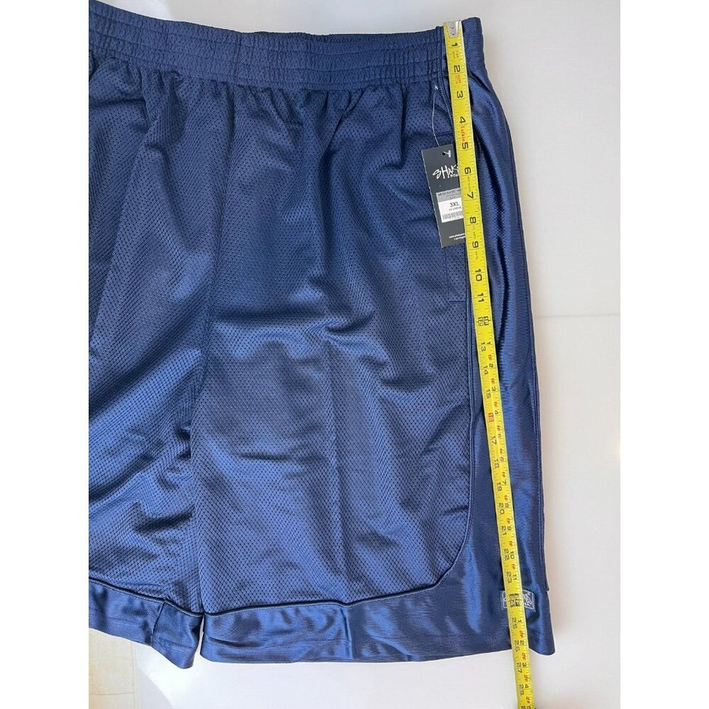 Shaka Wear Men's Navy Blue Basketball Mesh Workout Gym Shorts Size 3XL - Picture 7 of 10
